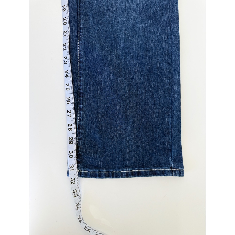 Flamingals Womens High Waisted Sailor Button Jeans Dark Wash Distressed Size L - Picture 6 of 9